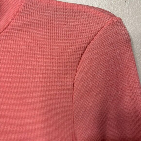 American Eagle AE Hey Baby Mock Turtleneck Long Sleeve Crop Coral, Salmon, Peach - Picture 2 of 6